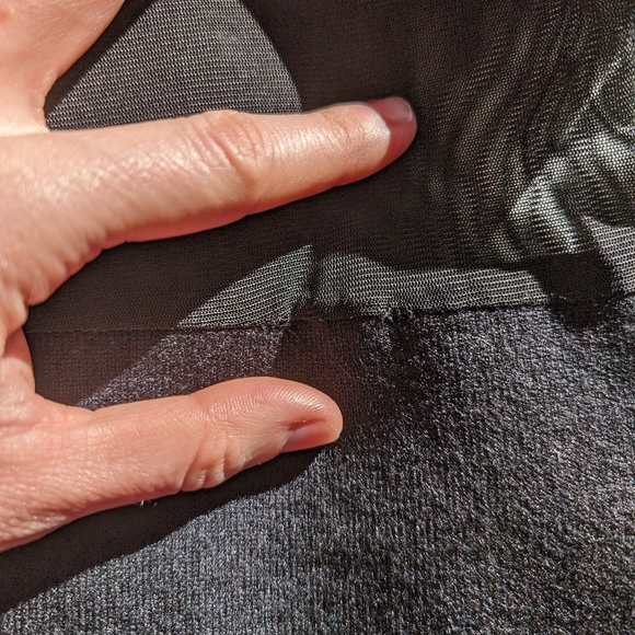 NWOT L'Ecole Des Femmes Knit & Mesh Dress Modern Audrey Hepburn Vibes LBD - Picture 6 of 6